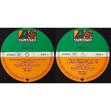 Stacey Q - Two Of Hearts • 12" Vinyl Maxi • MINT - Labyrinth Music