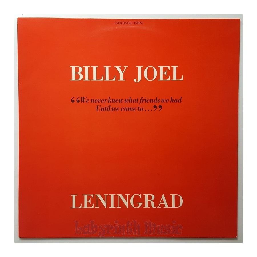 Billy Joel - Leningrad • 12" Vinyl Maxi • NM - Labyrinth Music