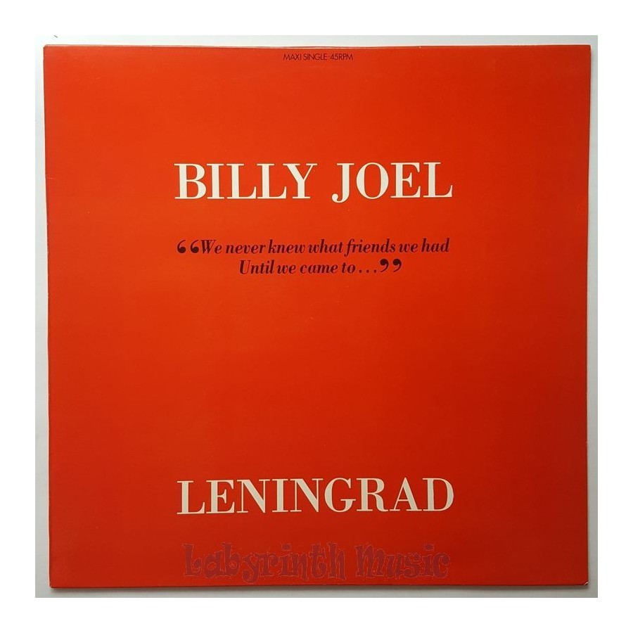 Billy Joel - Leningrad • 12" Vinyl Maxi • MINT - Labyrinth Music
