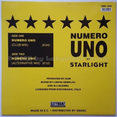 Starlight - Numero Uno • 12" Vinyl Maxi - Labyrinth Music