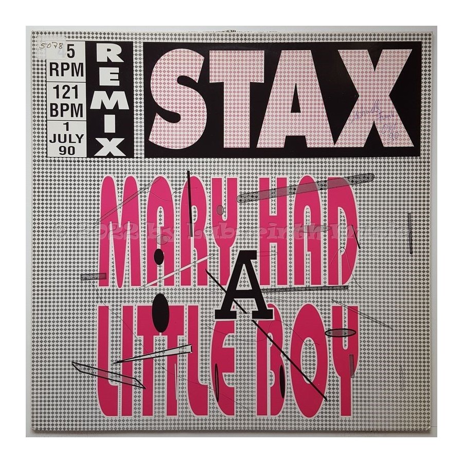 Stax - Mary Had A Little Boy • 12" Vinyl Maxi • EX - Labyrinth Music
