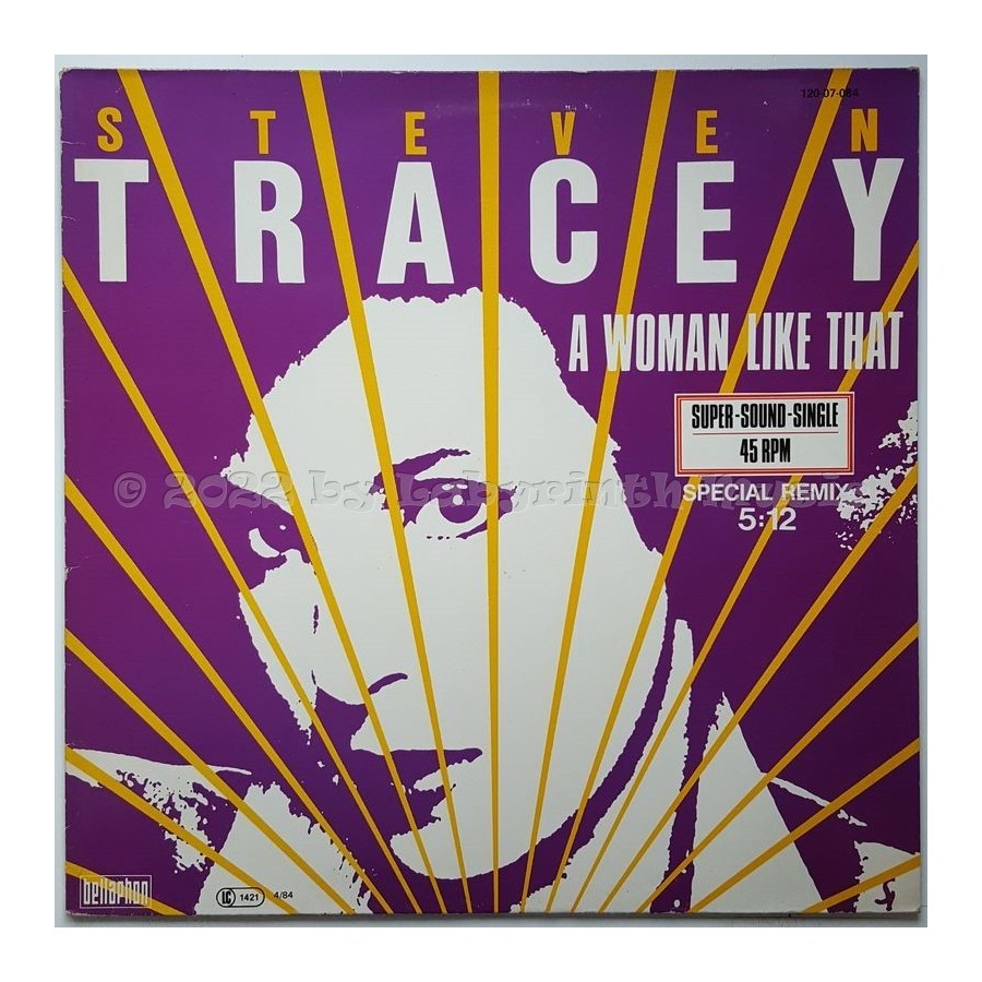Steven Tracey - A Woman Like That • 12" Vinyl Maxi • EX - Labyrinth Music