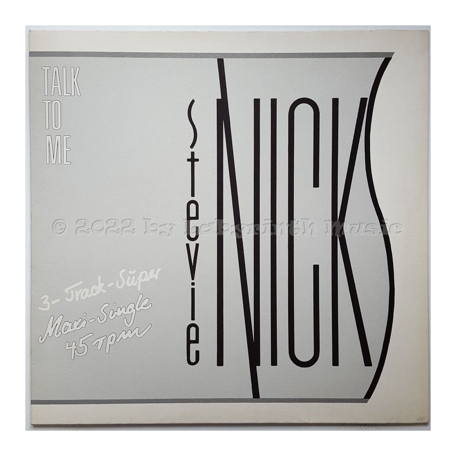 Stevie Nicks - Talk To Me • 12" Vinyl Maxi • EX - Labyrinth Music