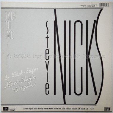 Stevie Nicks - Talk To Me • 12" Vinyl Maxi • EX - Labyrinth Music