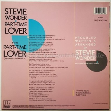 Stevie Wonder - Part-Time Lover • 12" Vinyl Maxi • MINT - Labyrinth Music