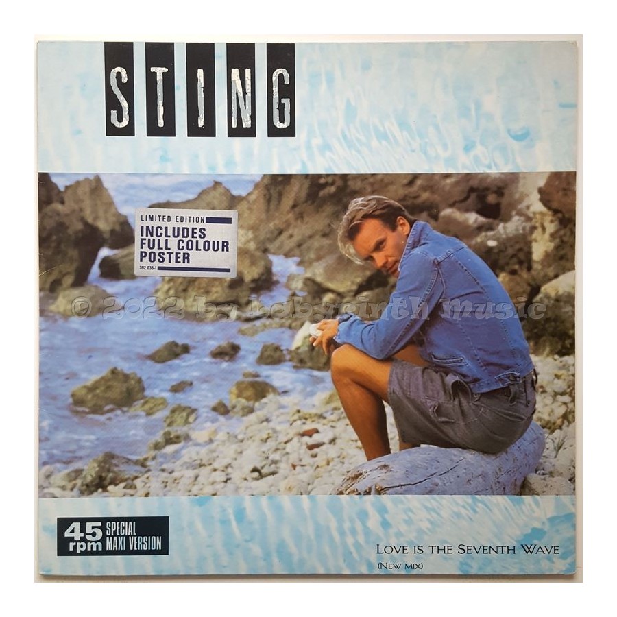 Sting - Love Is The Seventh Wave • 12" Vinyl Maxi • NM - Labyrinth Music