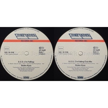 Stolen Kyss - S.O.S. (I'm Falling) • 12" Vinyl Maxi • EX - Labyrinth Music