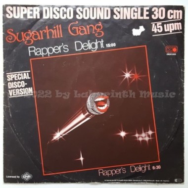 Sugarhill Gang - Rapper's Delight • 12" Vinyl Maxi - Labyrinth Music