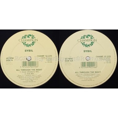 Sybil - All Through The Night • 12" Vinyl Maxi • EX - Labyrinth Music