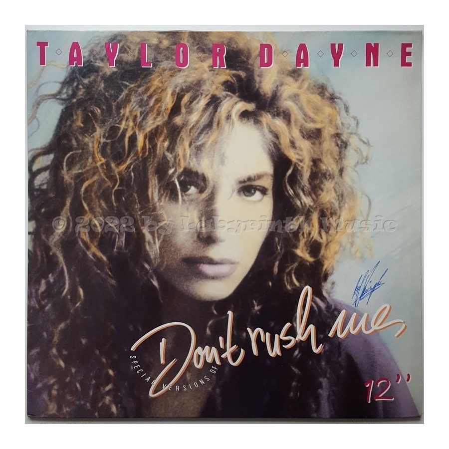 Taylor Dayne - Don't Rush Me • 12" Vinyl Maxi • EX - Labyrinth Music