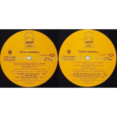Tevin Campbell - Can We Talk • Remix • 12" Vinyl Maxi • MINT - Labyrinth Music