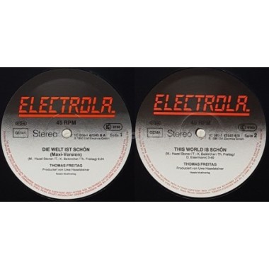 Thomas Freitag - Die Welt Ist Schön • 12" Vinyl Maxi • NM - Labyrinth Music