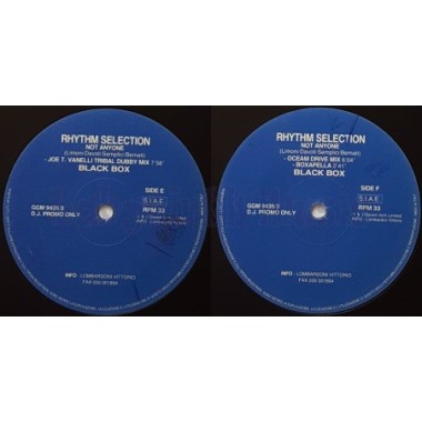 Black Box - Not Anyone • 12" Vinyl Maxi - Labyrinth Music
