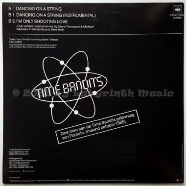 Time Bandits - Dancing On A String • 12" Vinyl Maxi • NM - Labyrinth Music