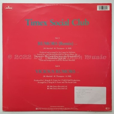 Timex Social Club - Rumors • 12" Vinyl Maxi • EX - Labyrinth Music