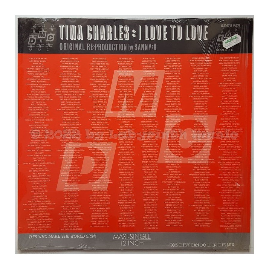 Tina Charles - I Love To Love • 12" Vinyl Maxi - Labyrinth Music