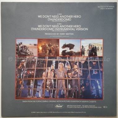 Tina Turner - We Don't Need Another Hero • 12" Vinyl Maxi - Labyrinth Music