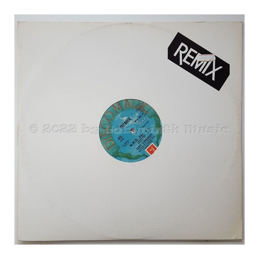 Tony Carrasco - N.R.G. • Part 1 & 2 • 12" Vinyl Maxi - Labyrinth Music