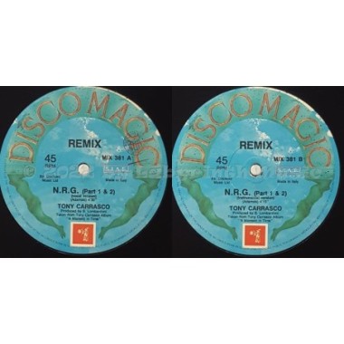 Tony Carrasco - N.R.G. • Part 1 & 2 • 12" Vinyl Maxi - Labyrinth Music