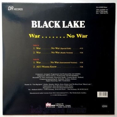 Black Lake - War....... No War • 12" Vinyl Maxi • MINT - Labyrinth Music