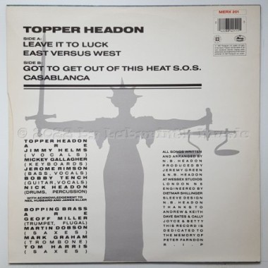 Topper Headon - Leave It To Luck • 12" Vinyl Maxi • NM - Labyrinth Music