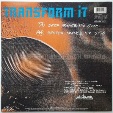 Trance 4 Mation - Transform It • 12" Vinyl Maxi • NM - Labyrinth Music