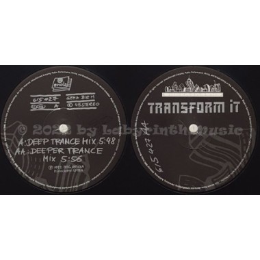 Trance 4 Mation - Transform It • 12" Vinyl Maxi • NM - Labyrinth Music