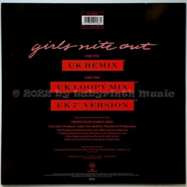 Tyler Collins - Girls Nite Out • 12" Vinyl Maxi • EX - Labyrinth Music