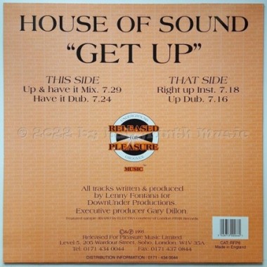House Of Sound - Get Up • 12" Vinyl Maxi • NM - Labyrinth Music