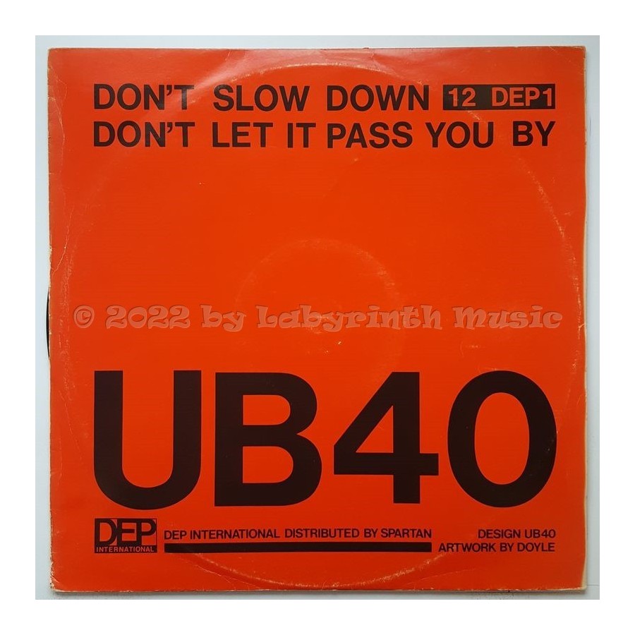 UB40 - Don't Slow Down • 12" Vinyl Maxi - Labyrinth Music