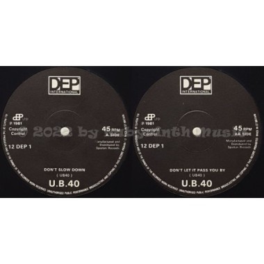 UB40 - Don't Slow Down • 12" Vinyl Maxi - Labyrinth Music