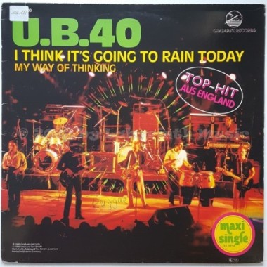 UB40 - I Think It's Going To Rain Today • 12" Vinyl Maxi - Labyrinth Music