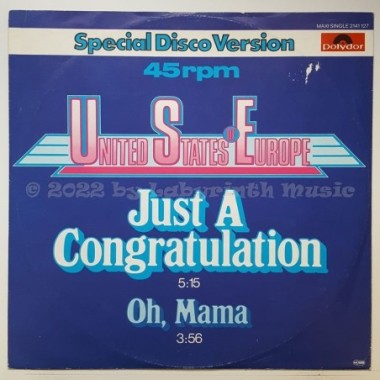 United States Of Europe - Just A Congratulation • 12" Vinyl Maxi • EX - Labyrinth Music