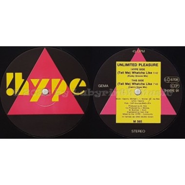 Unlimited Pleasure - (Tell Me) Watcha Like • 12" Vinyl Maxi • EX - Labyrinth Music