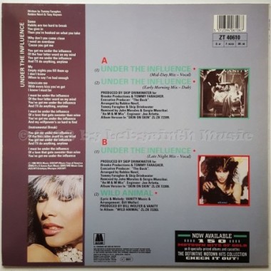 Vanity - Under The Influence • 12" Vinyl Maxi • MINT - Labyrinth Music