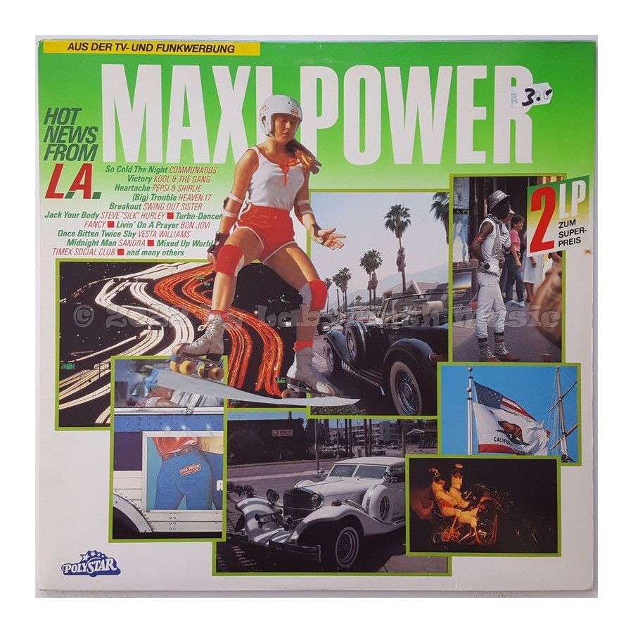Various - Maxi Power - Hot News From L.A. • 12" Vinyl LP • EX - Labyrinth Music