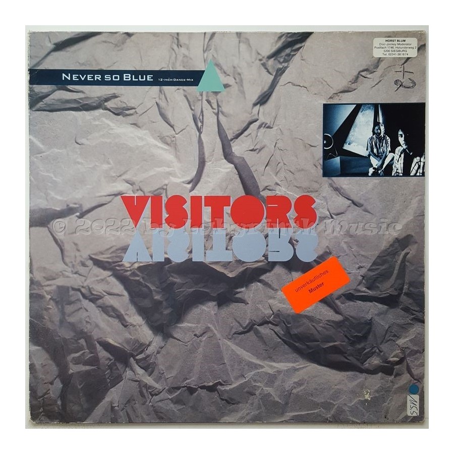 Visitors - Never So Blue • 12" Vinyl Maxi - Labyrinth Music