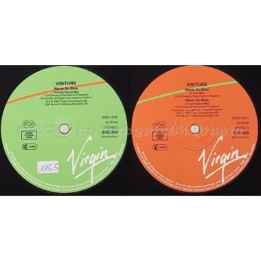 Visitors - Never So Blue • 12" Vinyl Maxi - Labyrinth Music