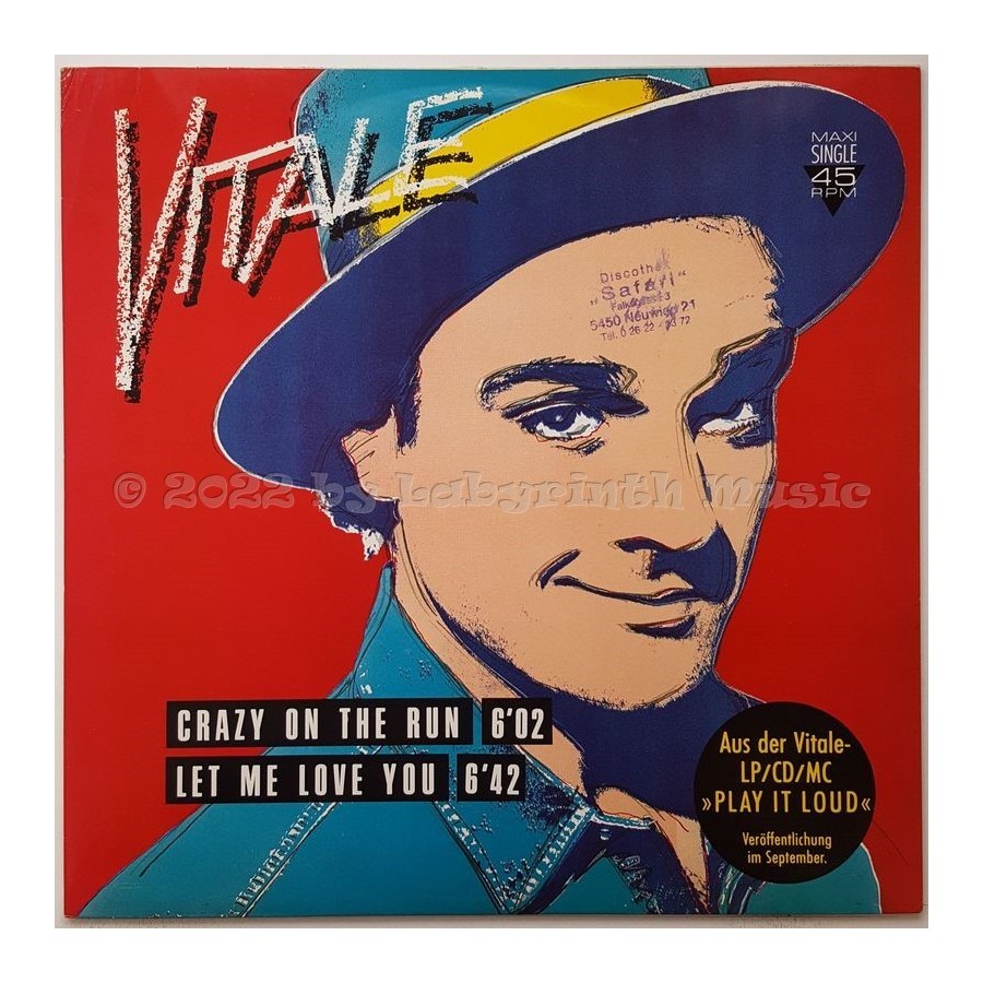 Vitale - Let Me Love You • 12" Vinyl Maxi • EX - Labyrinth Music