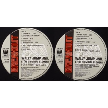 Wally Jump Jr. & The Criminal Element - Don't Push Your Luck • 12" Vinyl LP • EX - Labyrinth Music