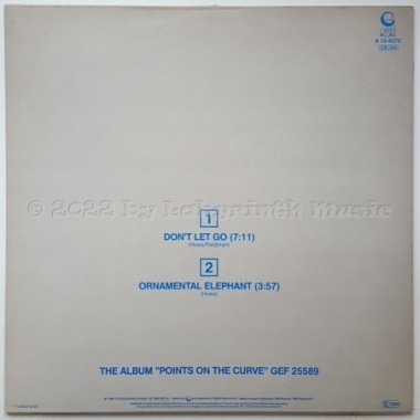 Wang Chung - Don't Let Go • 12" Vinyl Maxi • NM - Labyrinth Music