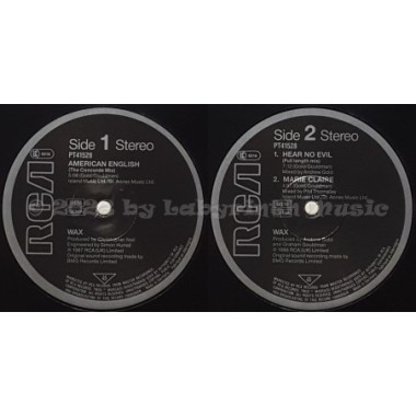 Wax - American English • 12" Vinyl Maxi • EX - Labyrinth Music