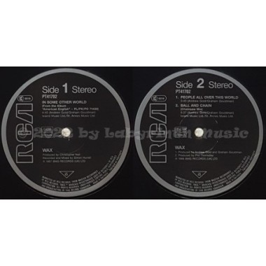 Wax - In Some Other World • 12" Vinyl Maxi - Labyrinth Music