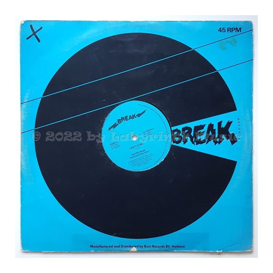 Wayne Wade Feat. King Toast - Lady • 12" Vinyl Maxi - Labyrinth Music