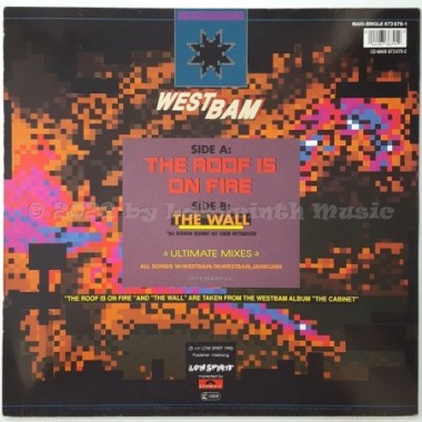 Westbam - The Roof Is On Fire • 12" Vinyl Maxi - Labyrinth Music