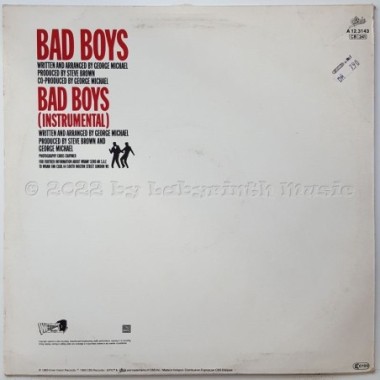 Wham! - Bad Boys • 12" Vinyl Maxi • EX - Labyrinth Music