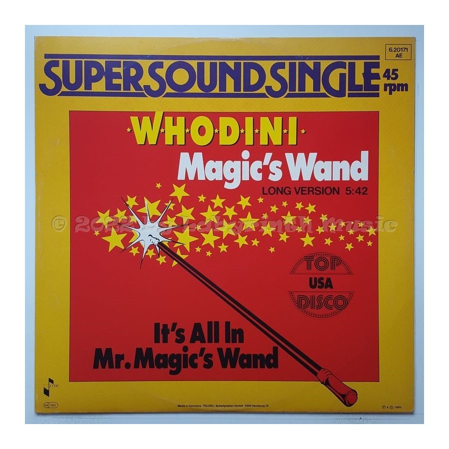 Whodini - Magic's Wand • 12" Vinyl Maxi - Labyrinth Music
