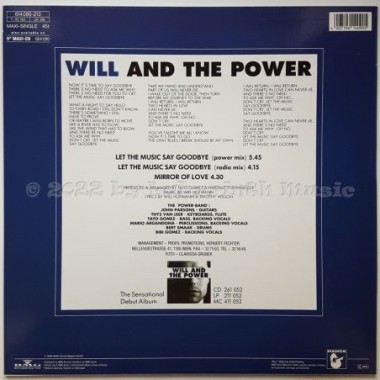Will And The Power - Let The Music Say Goodbye • 12" Vinyl Maxi • MINT - Labyrinth Music