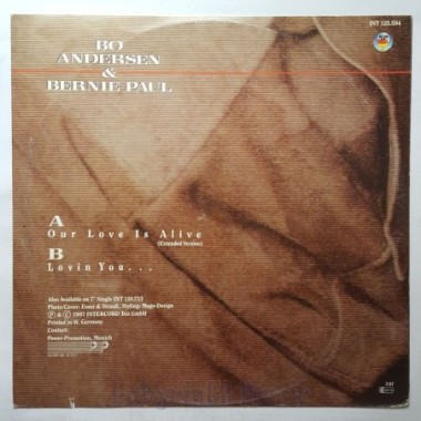 Bo Andersen & Bernie Paul - Our Love Is Alive • 12" Vinyl Maxi • EX - Labyrinth Music