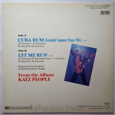 Bo Katzman - Cuba Rum • 12" Vinyl Maxi - Labyrinth Music